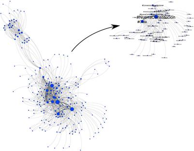 The Structure of Online Information Behind Social Crises